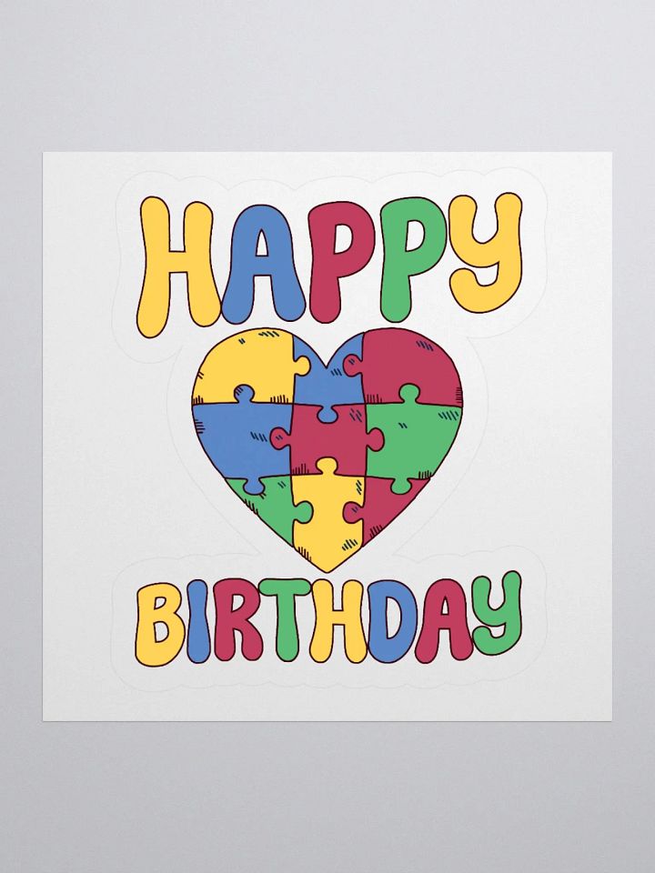 Happy Birthday (Autism Awareness) Sticker product image (3)