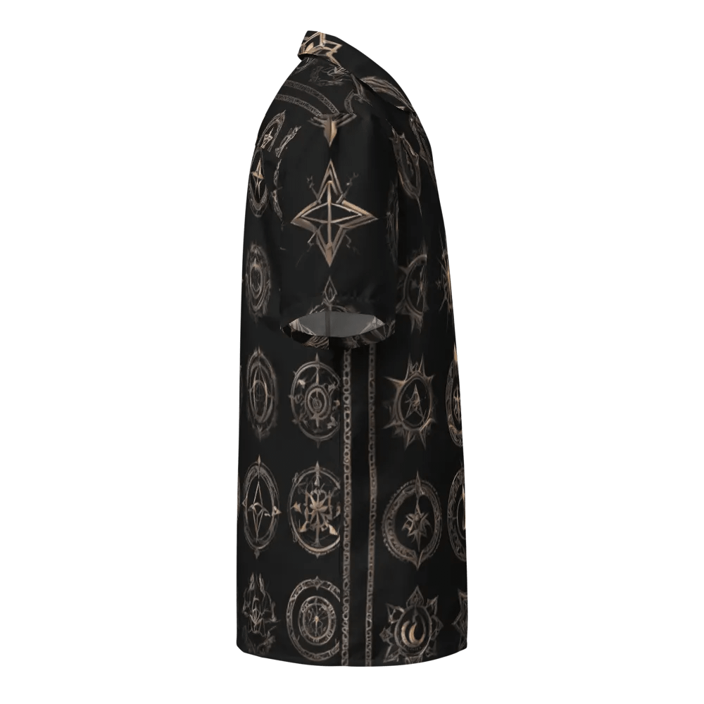 Black & Gold Symbology Hawaiian Shirt product image (5)