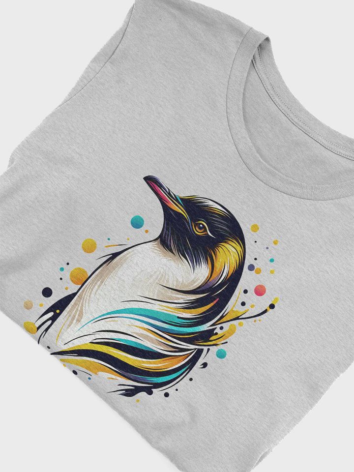Yellow-Eyed Penguin T-Shirt, Artistic Wildlife Bird Tee, Abstract Penguin Graphic, Nature-Inspired Animal Lover T-shirt product image (2)