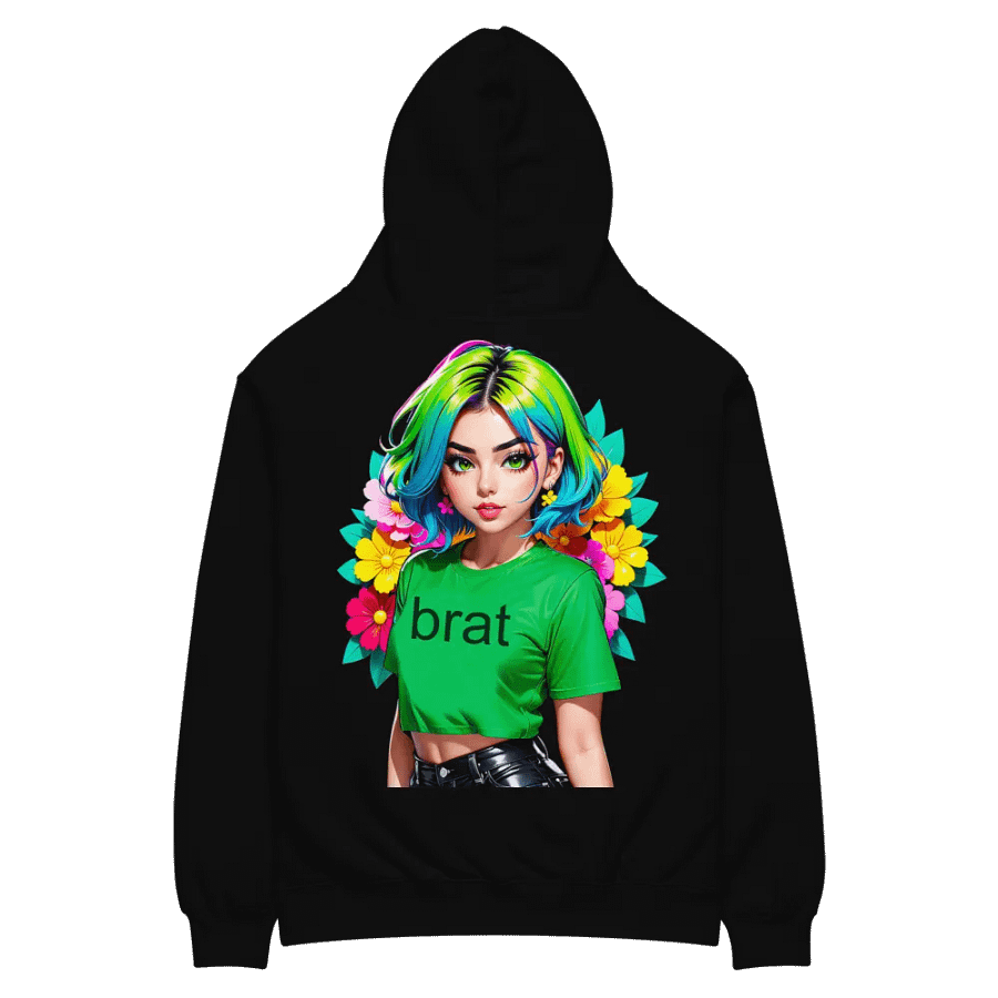 Brat - Premium Hoodie (Black) Brat Life - v1 (Back Printed Design) product image (3)