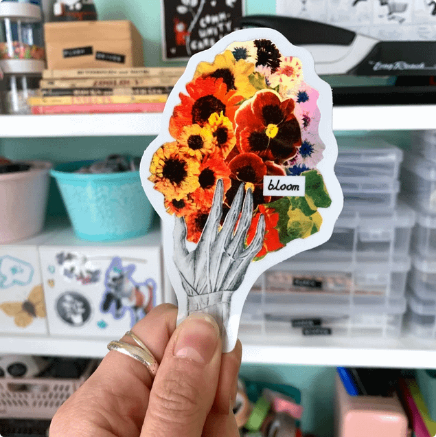Creepy Hand Bloom Bouquet sticker product image (2)