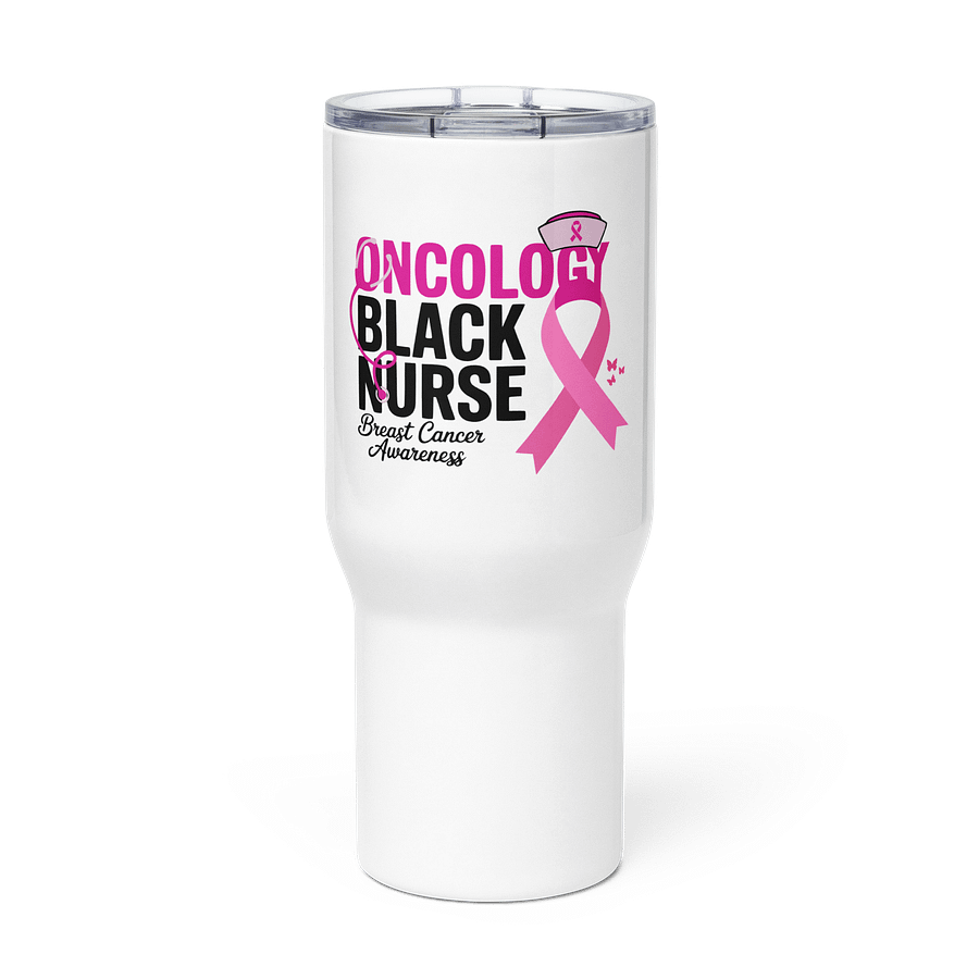 Oncology Black Nurse Breast Cancer Awareness Tumbler product image (3)