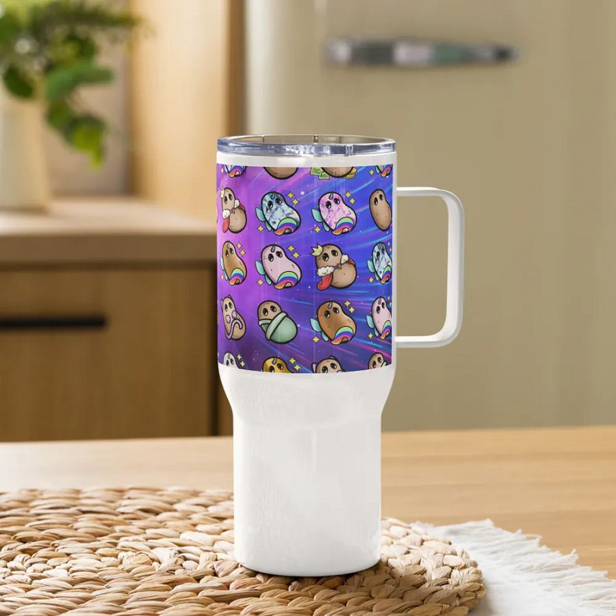 ''Patates intergalactiques'' Tasse de voyage avec poignée product image (11)