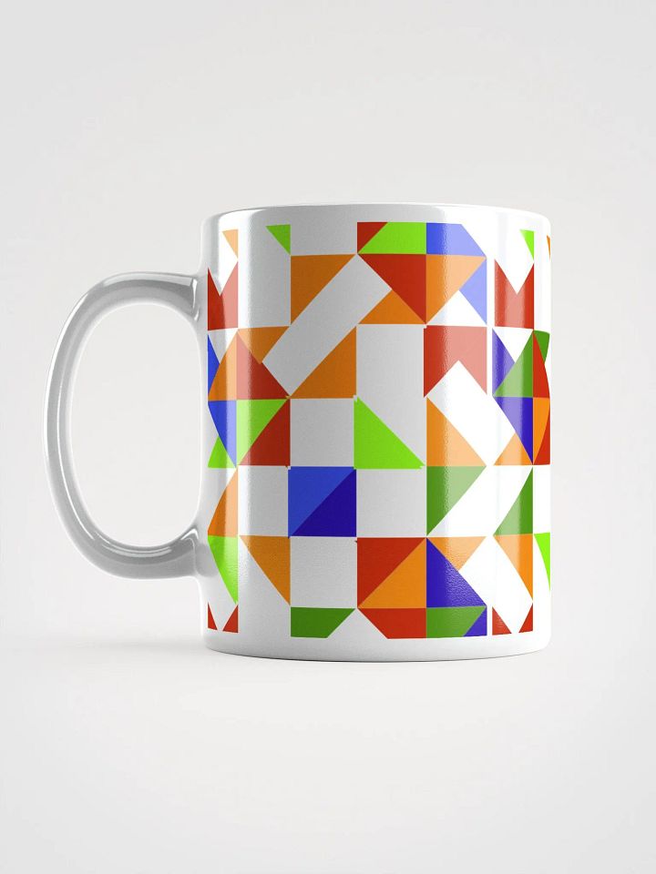 Geometric Shapes Multicolored White Mug product image (5)