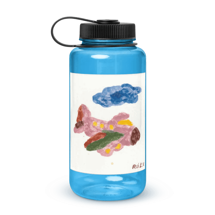 Kid Airplane (Wide Mouth Plastic Water Bottle) product image (3)