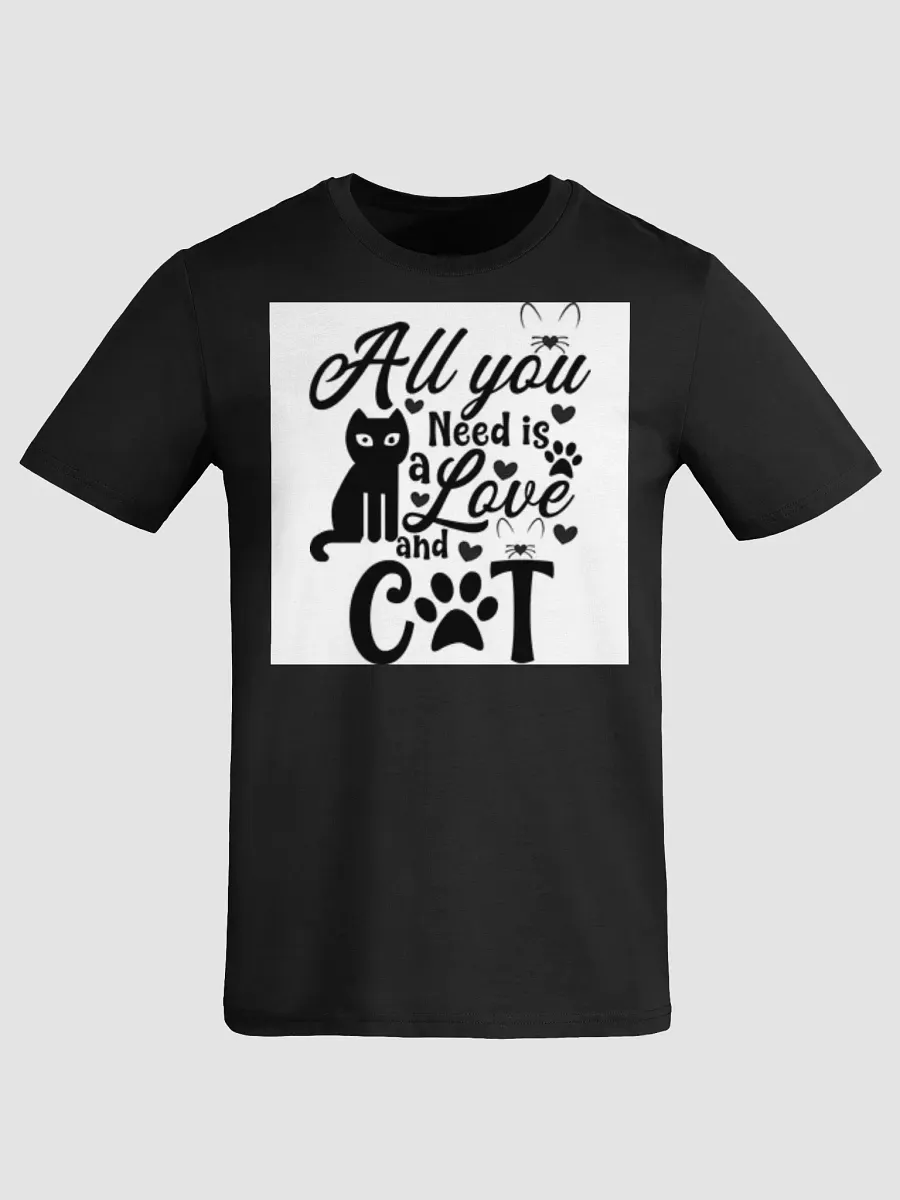 Woman T-Shirt Cat and Love Organic Cotton T-Shirt product image (1)