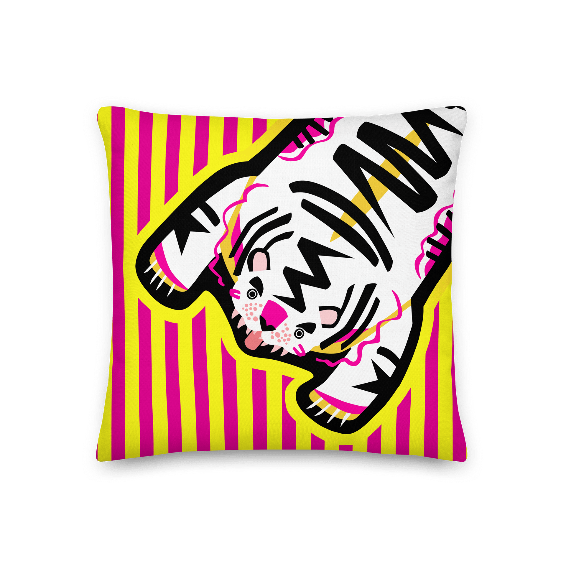 Pink and Yellow Tiger Pillows - 3 Sizes product image (3)