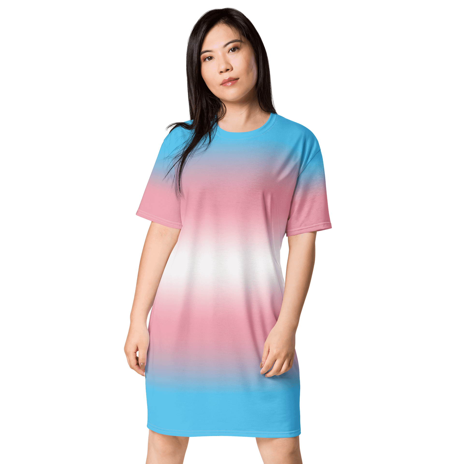 Trans Pride Gradient T-shirt Dress product image (1)