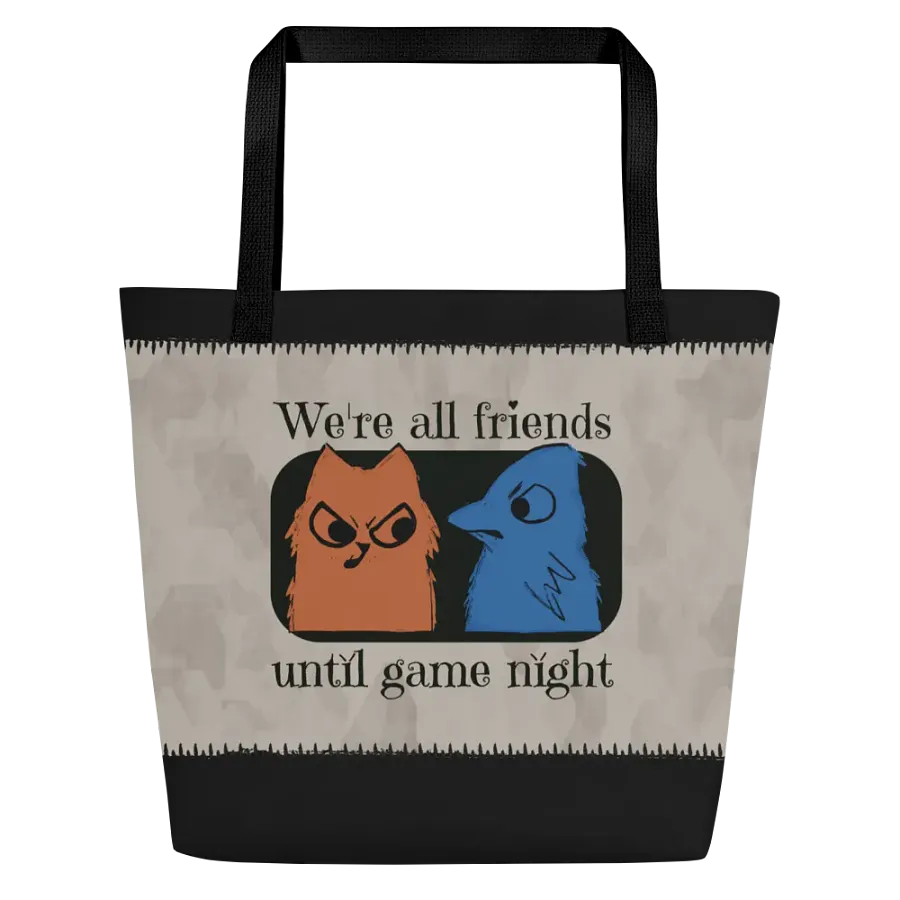 Root Shoulder Tote Bag for Board Gamers - 4 Base Factions We're All Friends Until Game Night - unofficial product image (3)