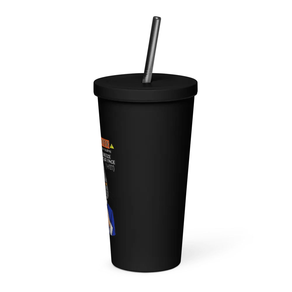 Trade Offer Human-Cat Meme Insulated Tumbler with a Straw - Multicolor product image (2)