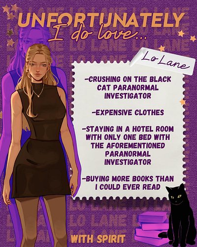 Unfortunately I do love… Lo Lane edition 💜

With Spirit is OUT NOW available on kindle unlimited and e-book! 

Blurb 👻

When ...