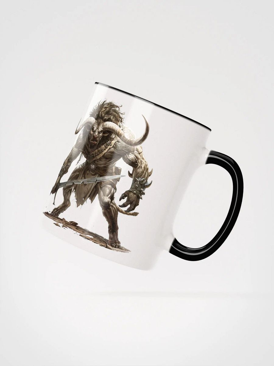 The Minotaur - The Legendary Greek Mythical Creature Ceramic Mug with Black Color Inside product image (2)