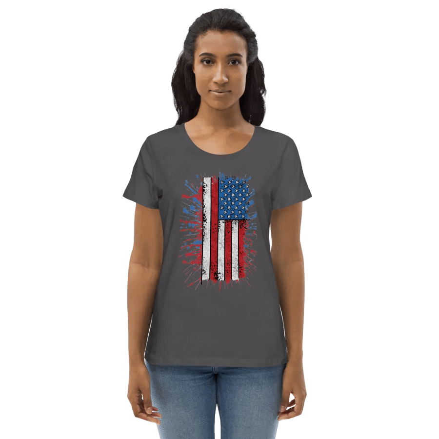 Womens Stars & Stripes Splatter Tee product image (1)