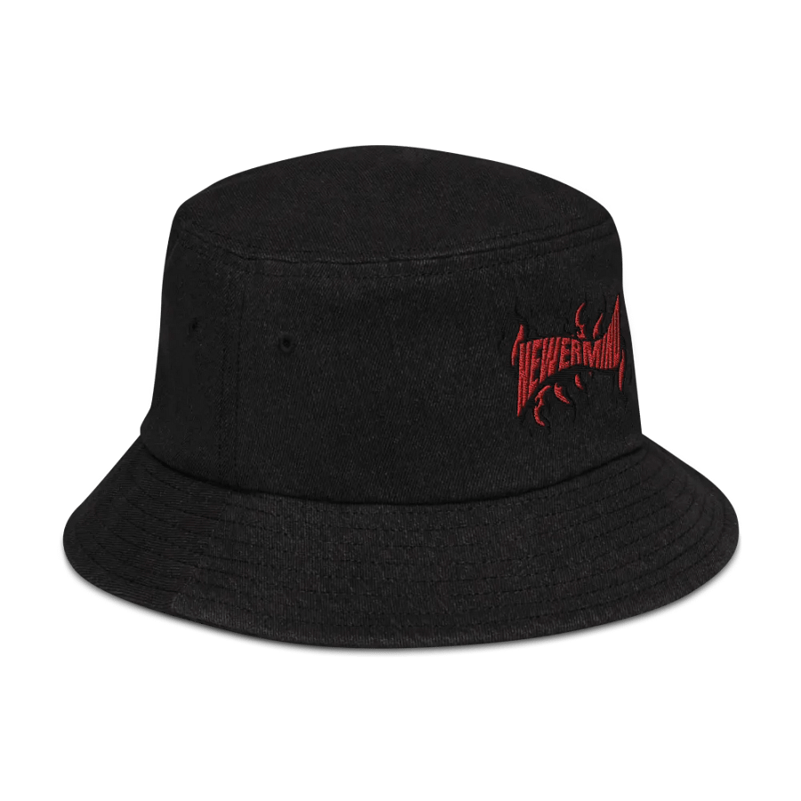 Black 3D Puff Printed Bucket Hat - NEWER MIND SKATEBOARDING product image (3)