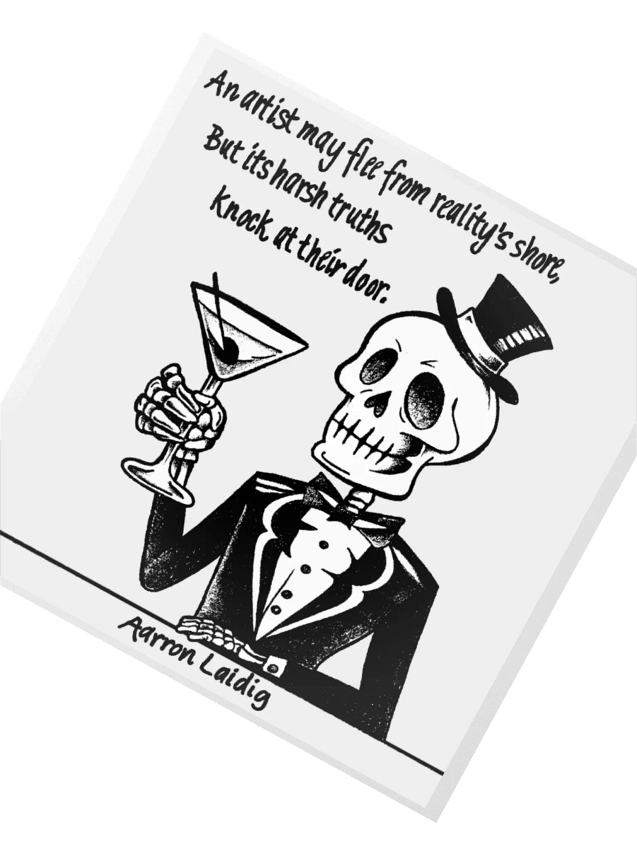 Mr. Bone Daddy Artists and Reality vinyl sticker product image (3)