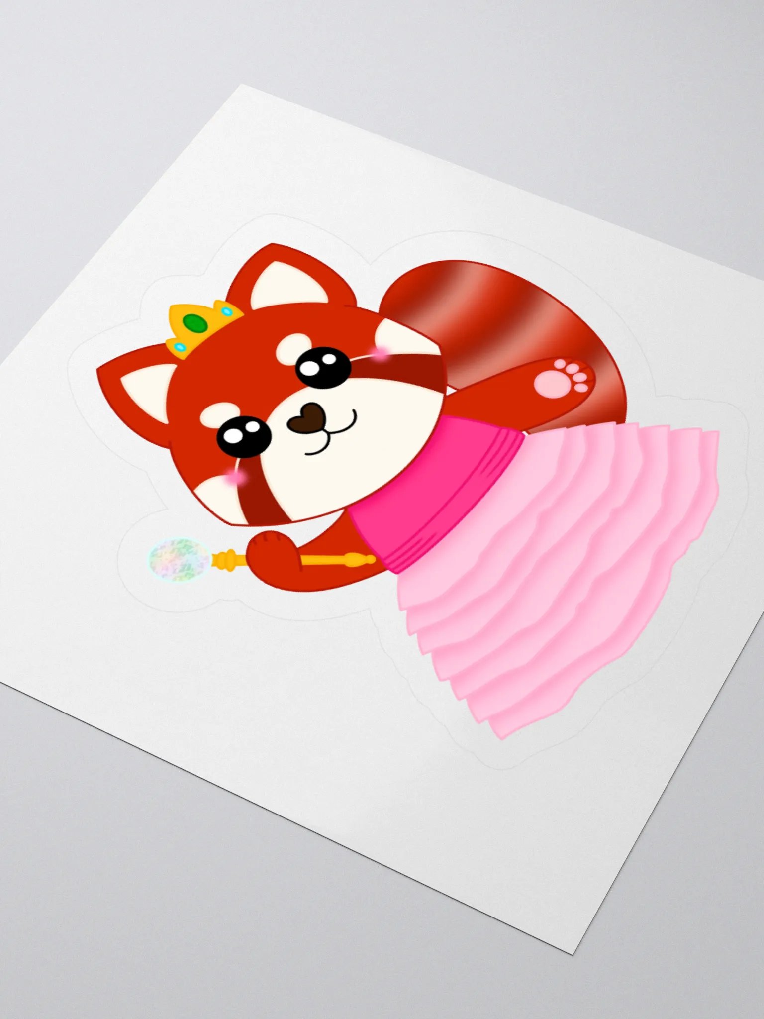 Red Panda Princess Sticker product image (3)