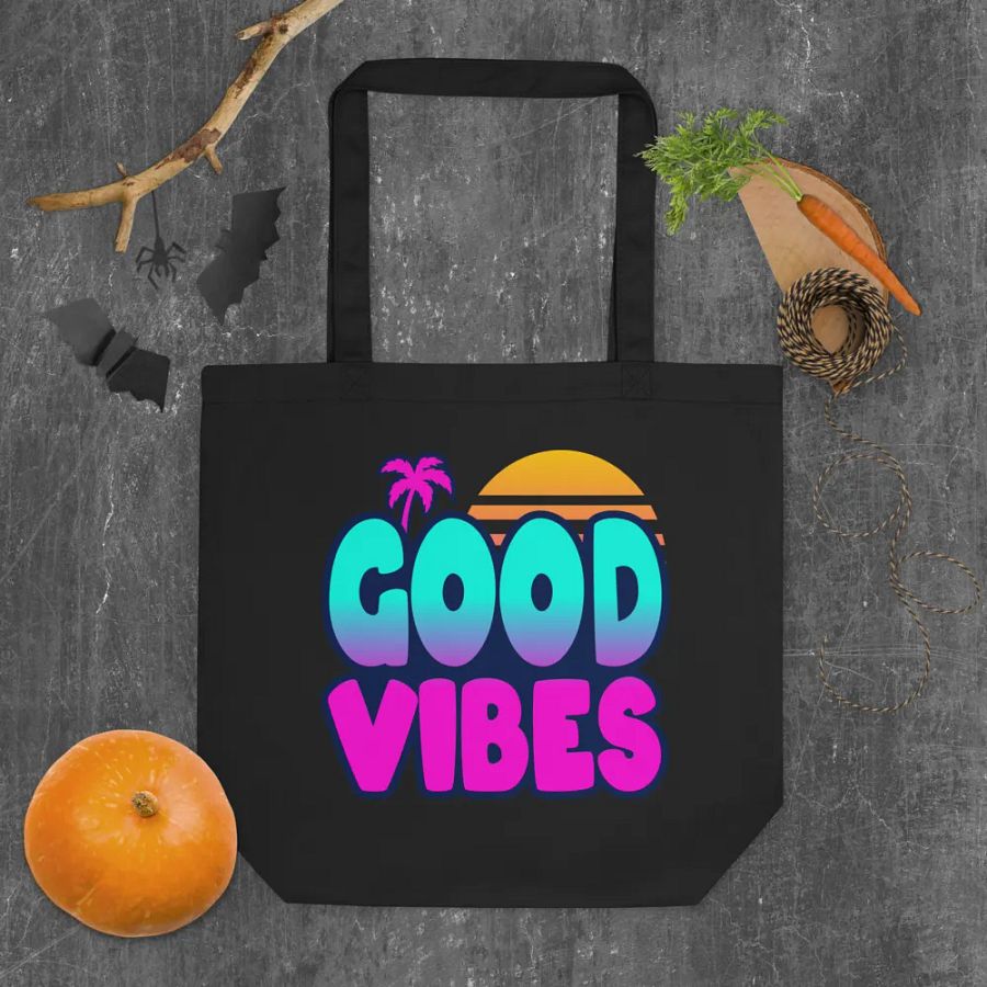 GOOD VIBES Eco-Friendly Tote Bag product image (4)