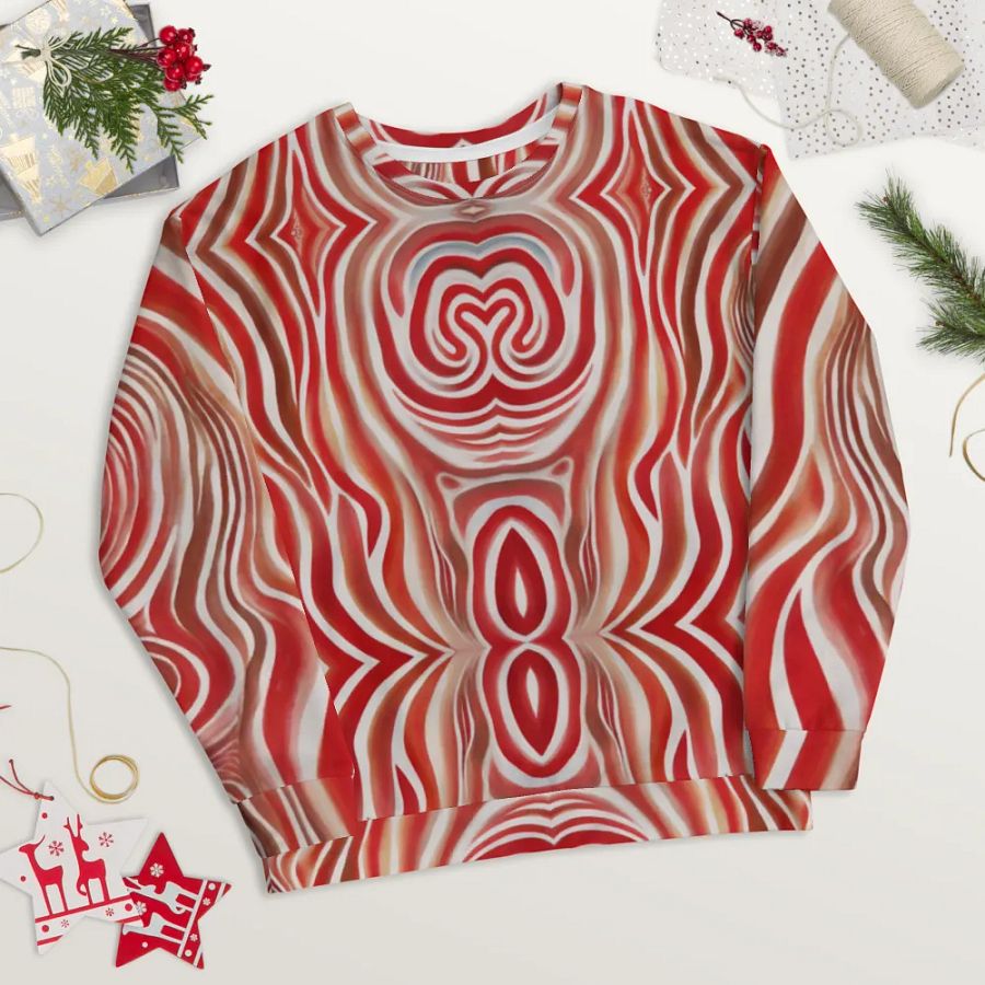 Funky Red Liquid Tie-Dye Explosion Sweatshirt product image (3)
