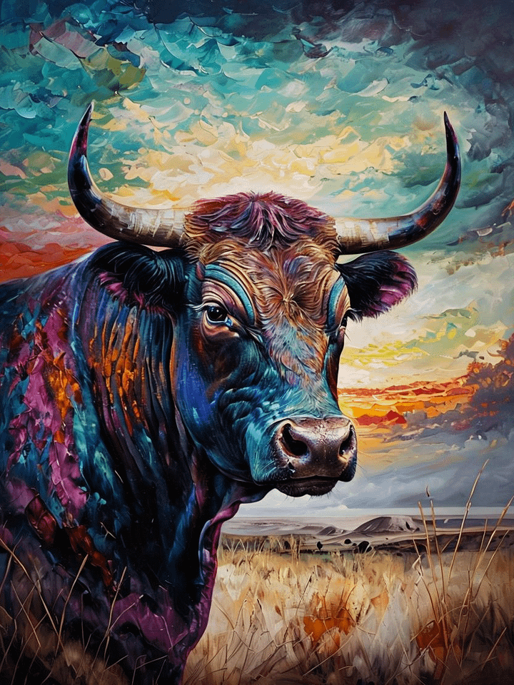 Vibrant Bull Framed Matte Poster product image (1)