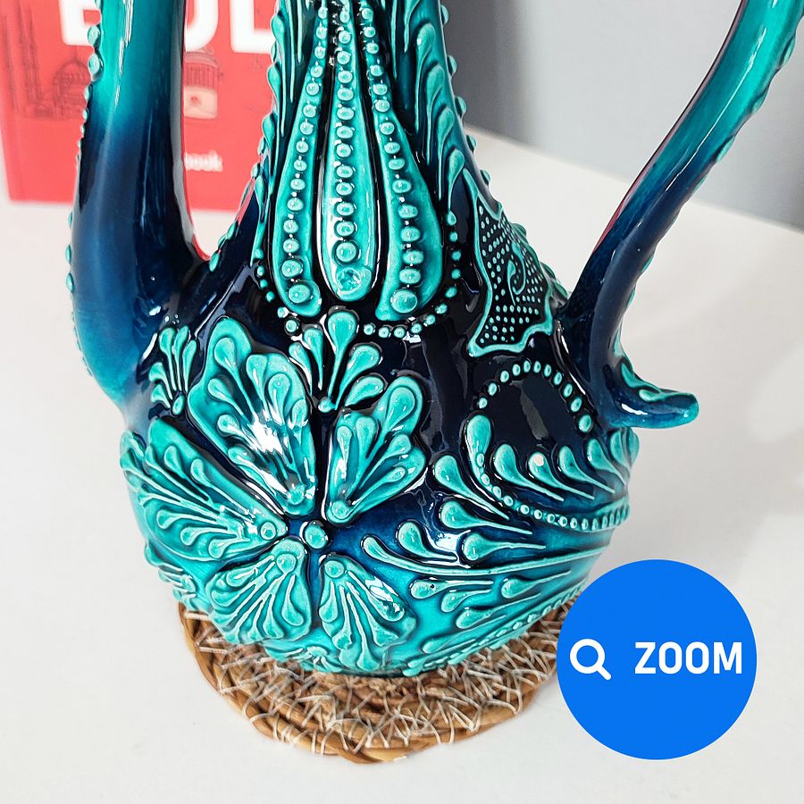 Ceramic wine jug (decor), Arabic style decor — handmade pottery, handmade ceramic product image (5)
