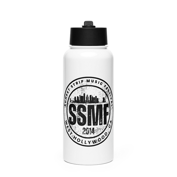 32 oz. SSMF 2014 Stainless Steel Water Bottle with Straw Lid product image (1)