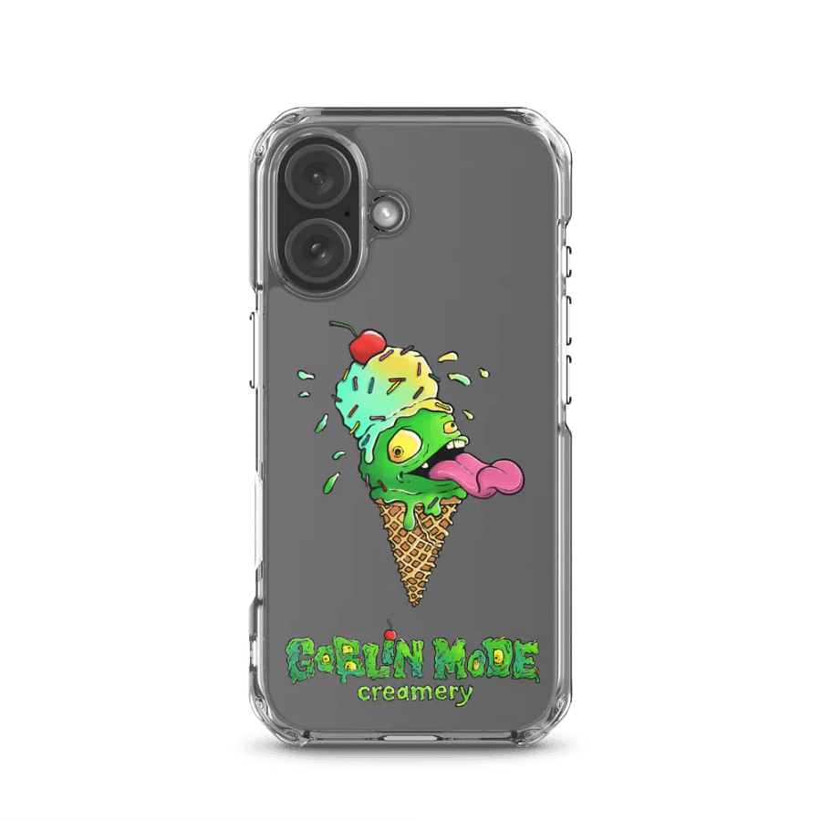 Goblin Mode Creamery Font logo w/ Cone logo - iPhone Case product image (1)