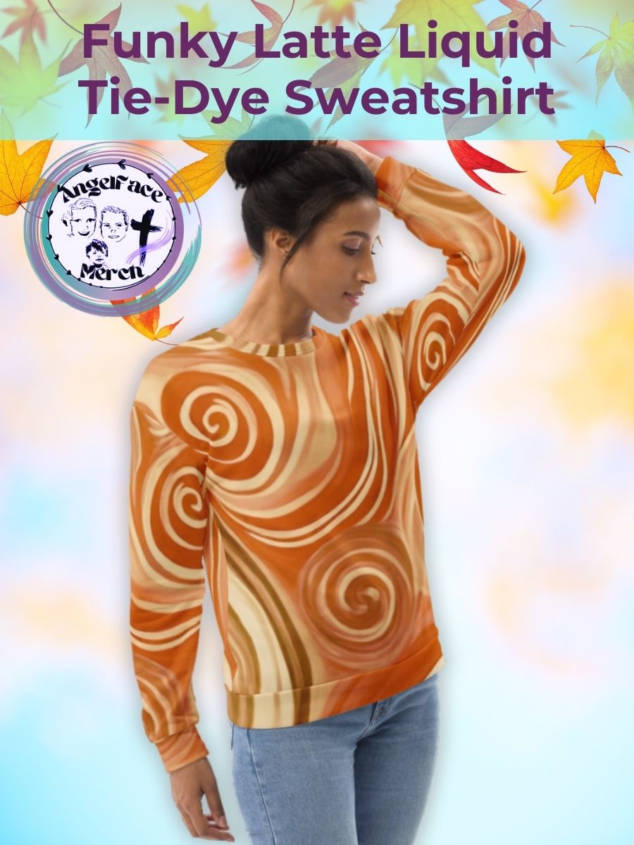 Funky Latte Liquid Tie-Dye Sweatshirt product image (1)