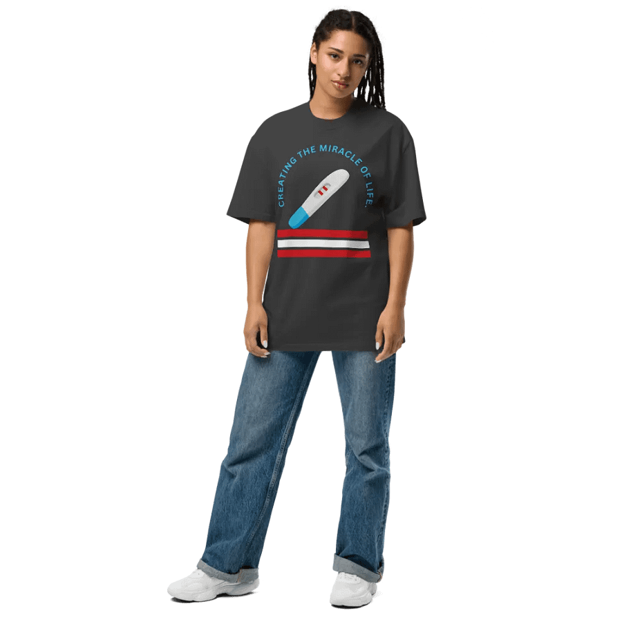 Miracle of Life Pregnancy Test Oversized Tee product image (9)