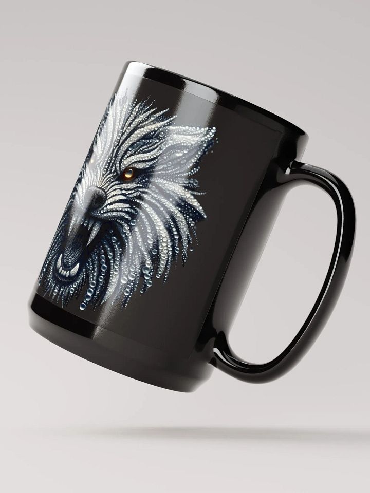 Mystical Wolf Black Glossy Mug product image (2)
