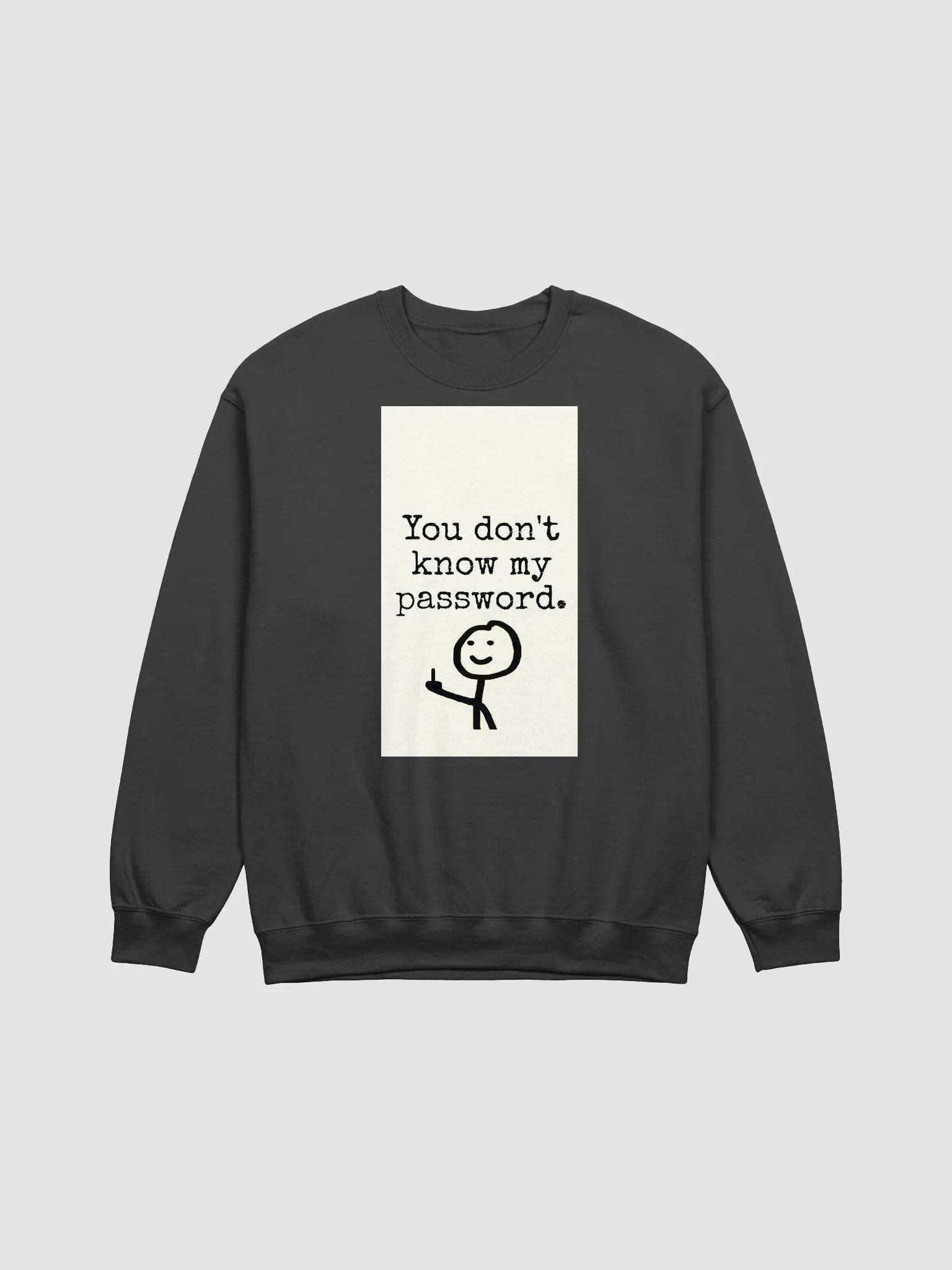 Smiling Stick Figure Password Crewneck product image (1)