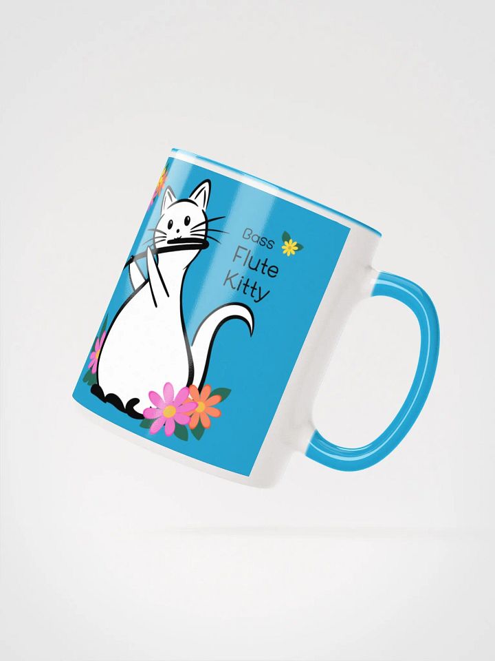 Flute Kitty Ceramic Mug - 11 0z - Bass Flute product image (2)