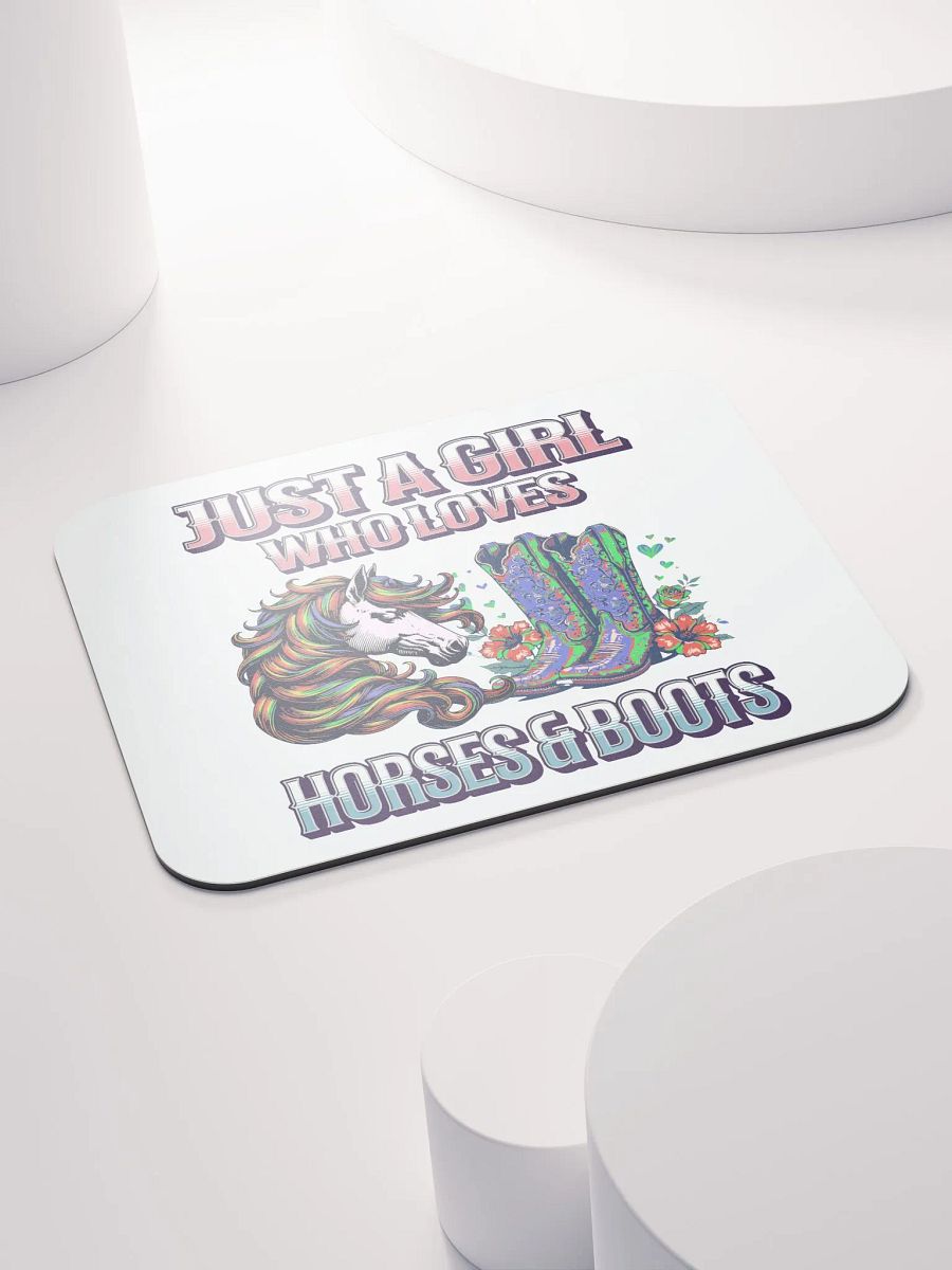 Just A Girl Who Loves Horses And Boots Mouse Pad product image (4)