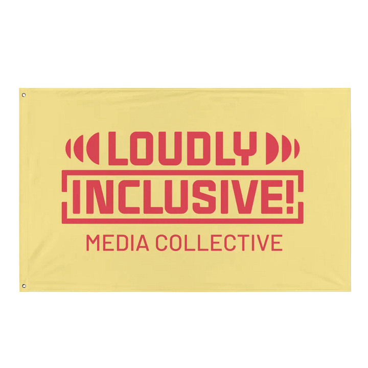Yellow and Vibrant Pink Logo Flag product image (1)