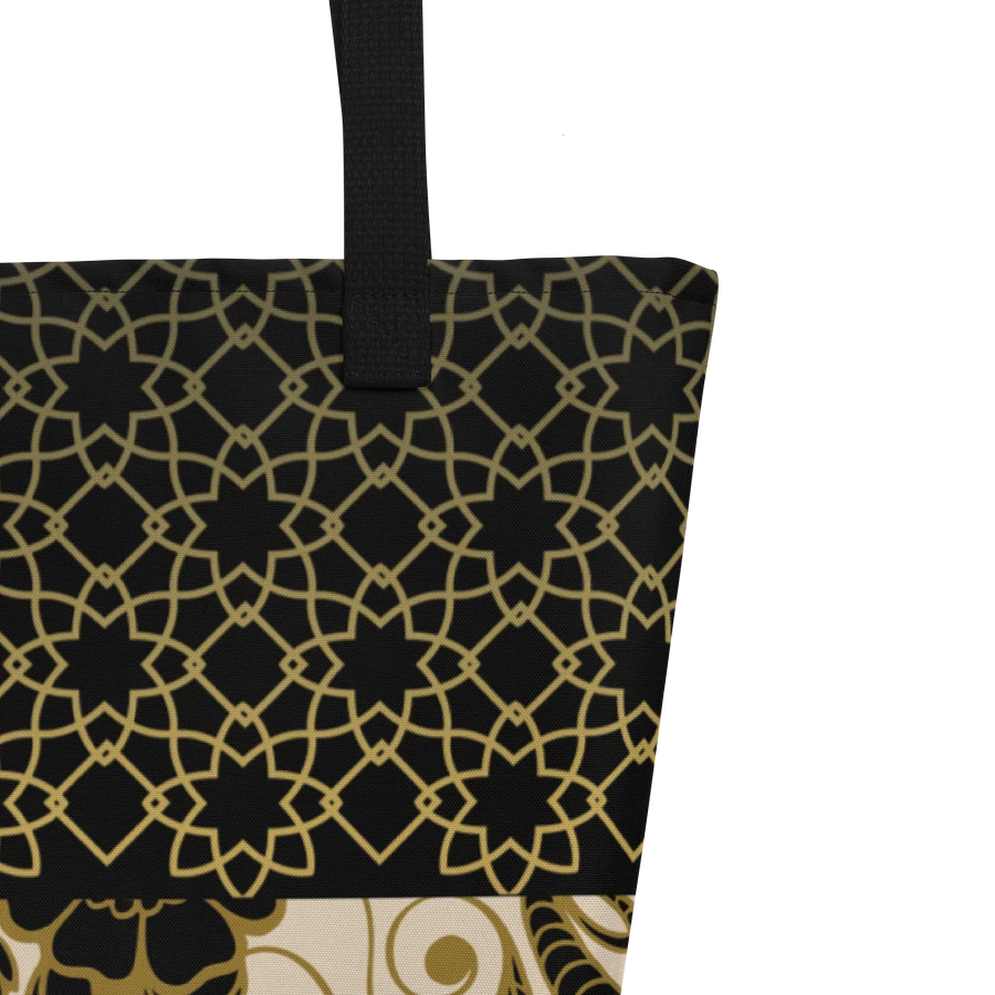 Black And Gold Patterned Tote Bag product image (3)