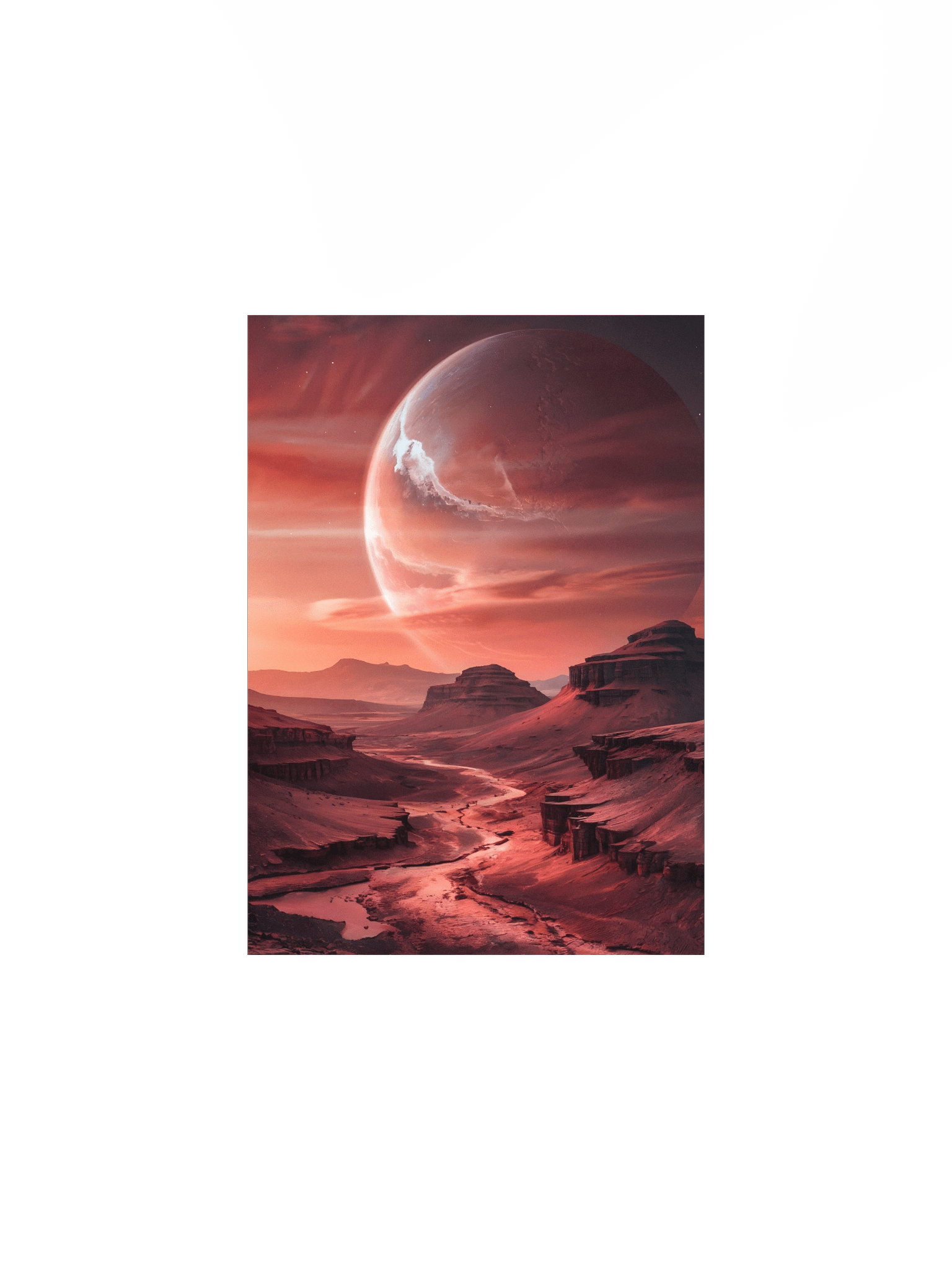 Red Planet - MARS- Landscape Poster – Photorealistic Sci-Fi Cosmic Wall Art product image (2)