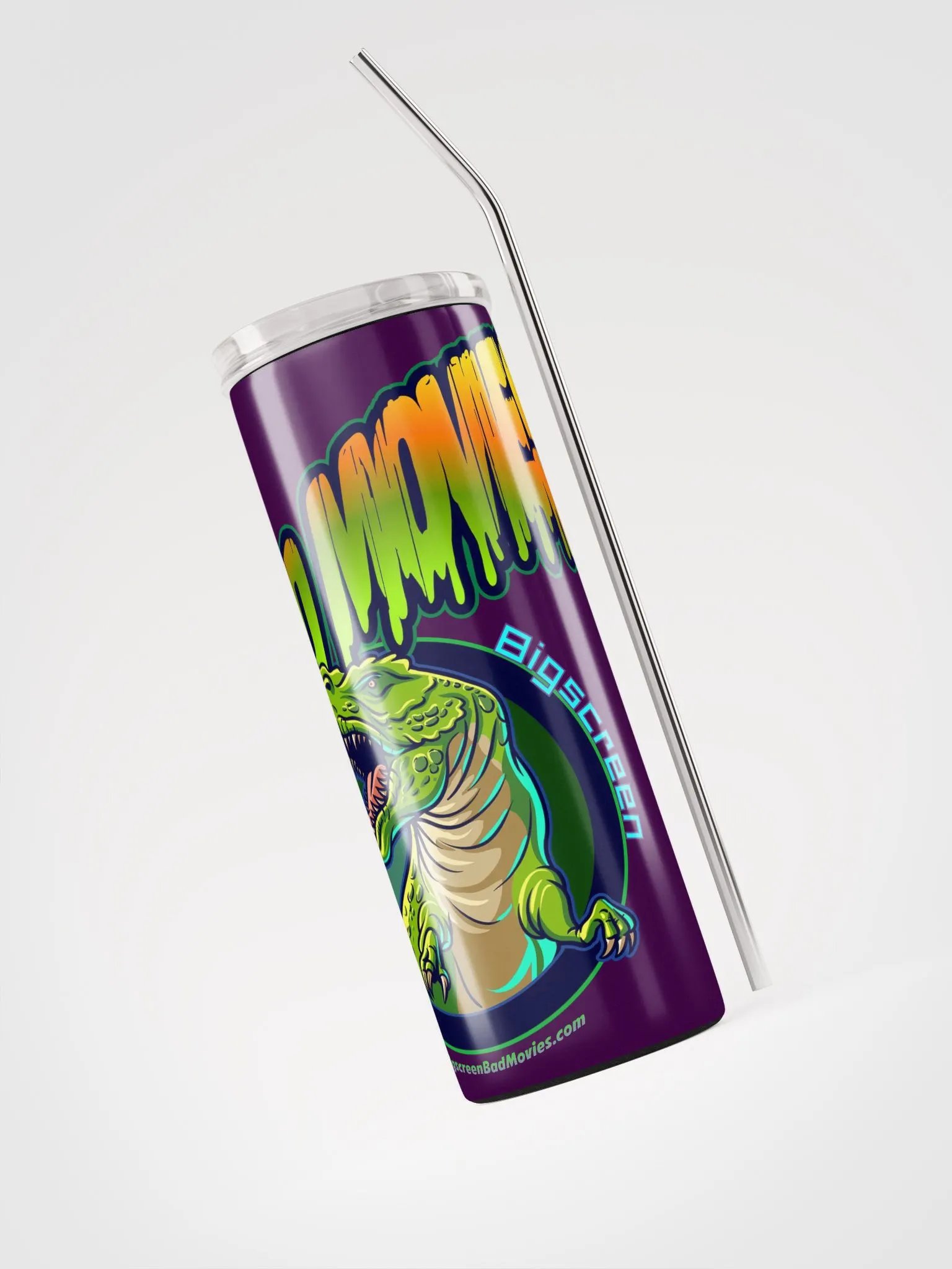 Bad Movies Green-Purple Steel Tumbler product image (3)