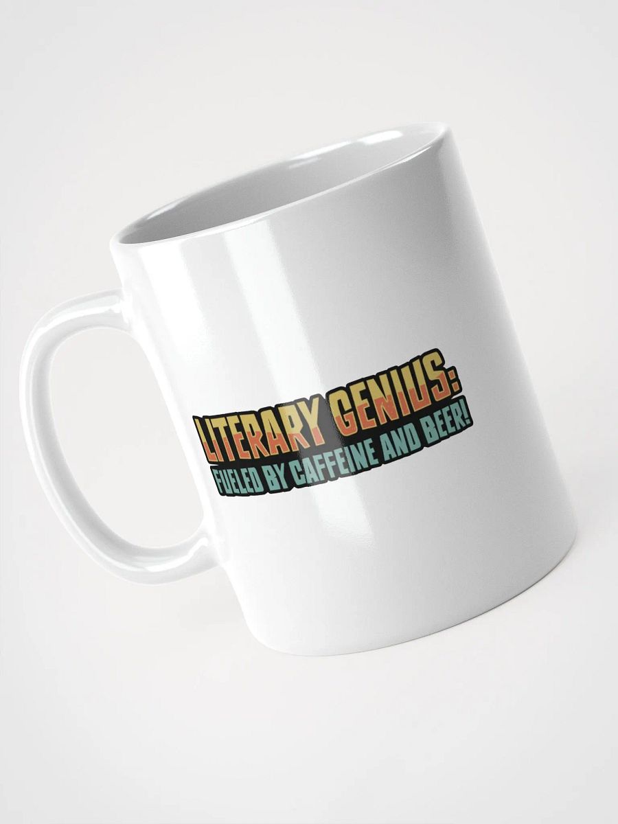 Funny Literary Coffee Mug – Fueled by Caffeine & Beer! product image (3)