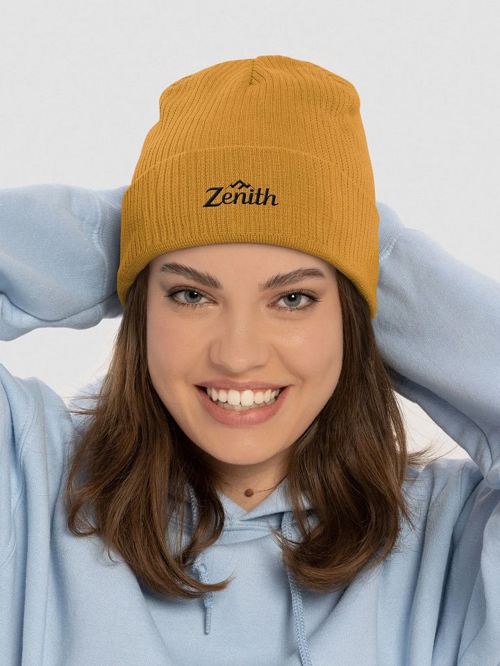 Zenith Organic Cotton Ribbed Beanie product image (1)
