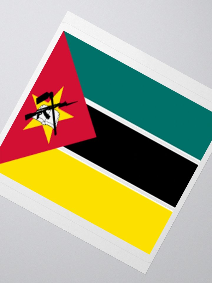 Exclusive Mozambique Flag Kiss-Cut Sticker by TDS Music - Unique Design (3" x 3", 4" x 4", 5.5" x 5.5") product image (4)