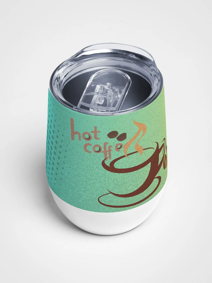 Coffee Lover's Delight Wine TumblerSteaming Coffee Tumbler for moms dads friends colleagues product image (4)