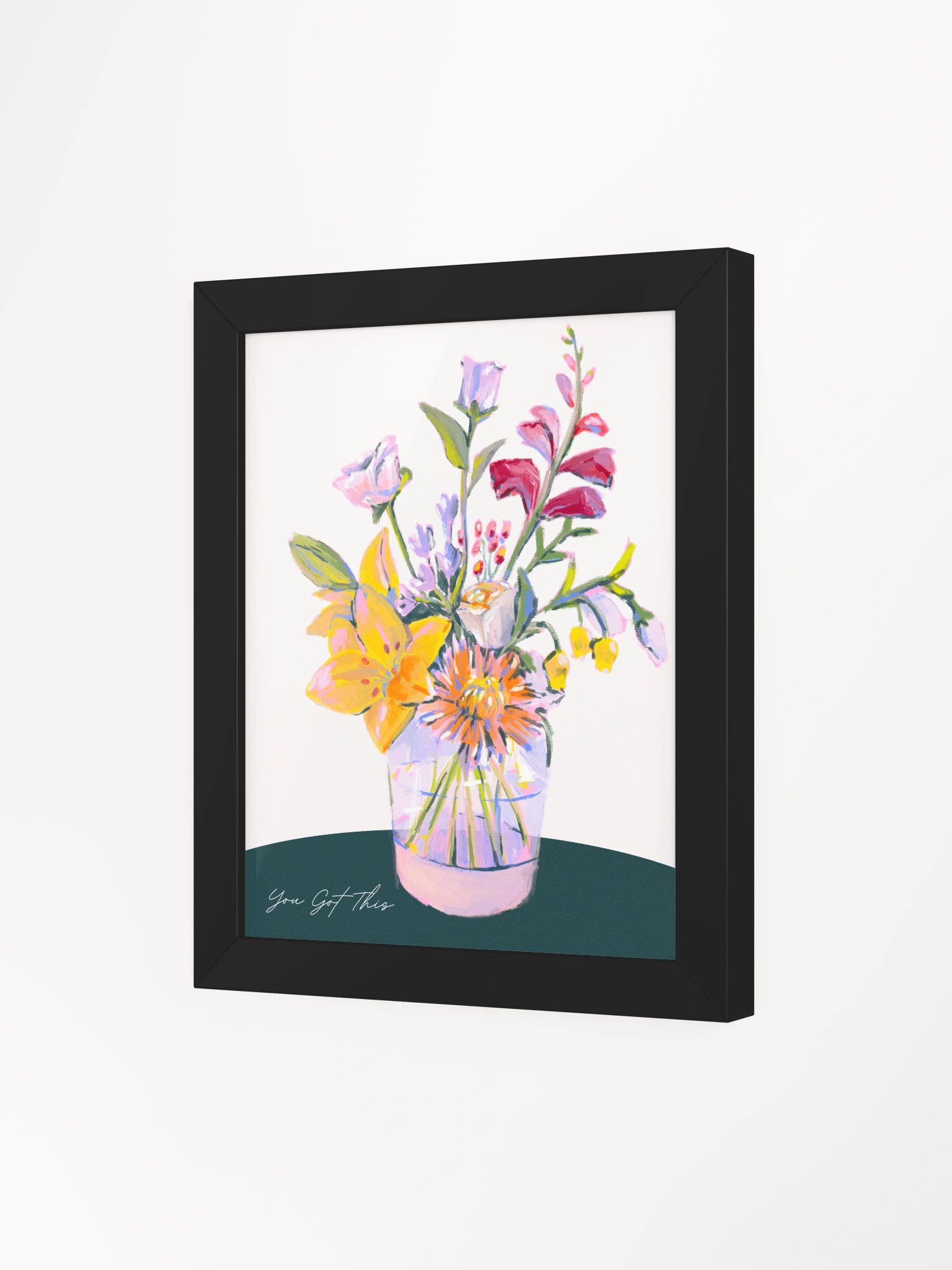 Vibrant Blossom Vase Framed Poster product image (3)