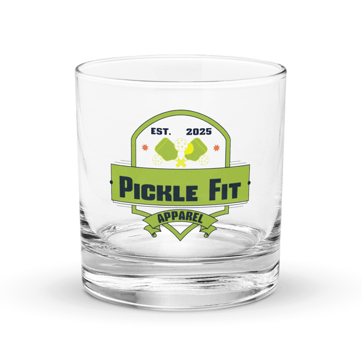 Pickle Fit Logo Rocks Glass product image (1)