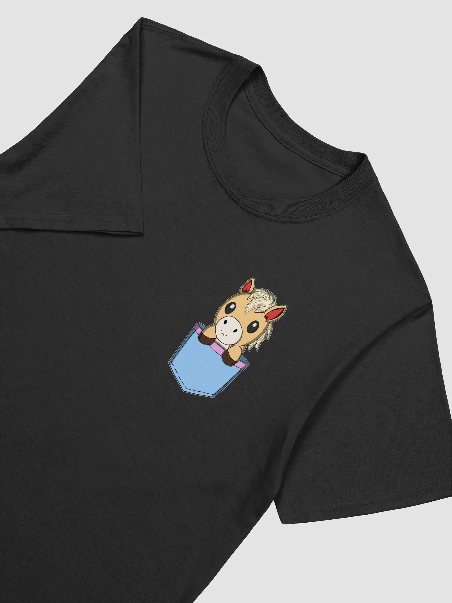 Pocket Waffle & Relatable Horses Hug T-Shirt | Cute Plush Horse Duo Tee | Cute Front & Back Print product image (21)