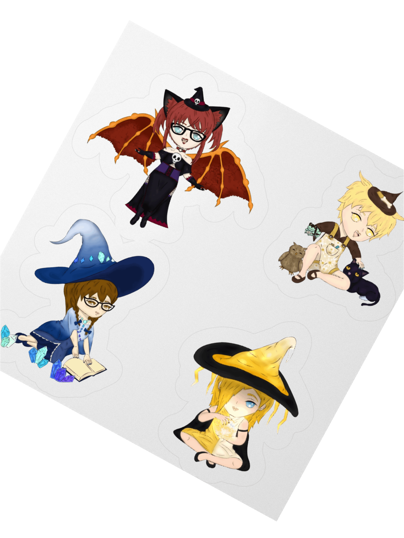 Witch Sticker Set | Choco, Puddin, Yuuki, Aidan product image (8)