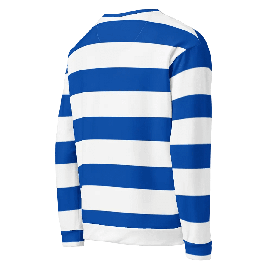 Cobalt Blue and White Striped Sweatshirt product image (4)