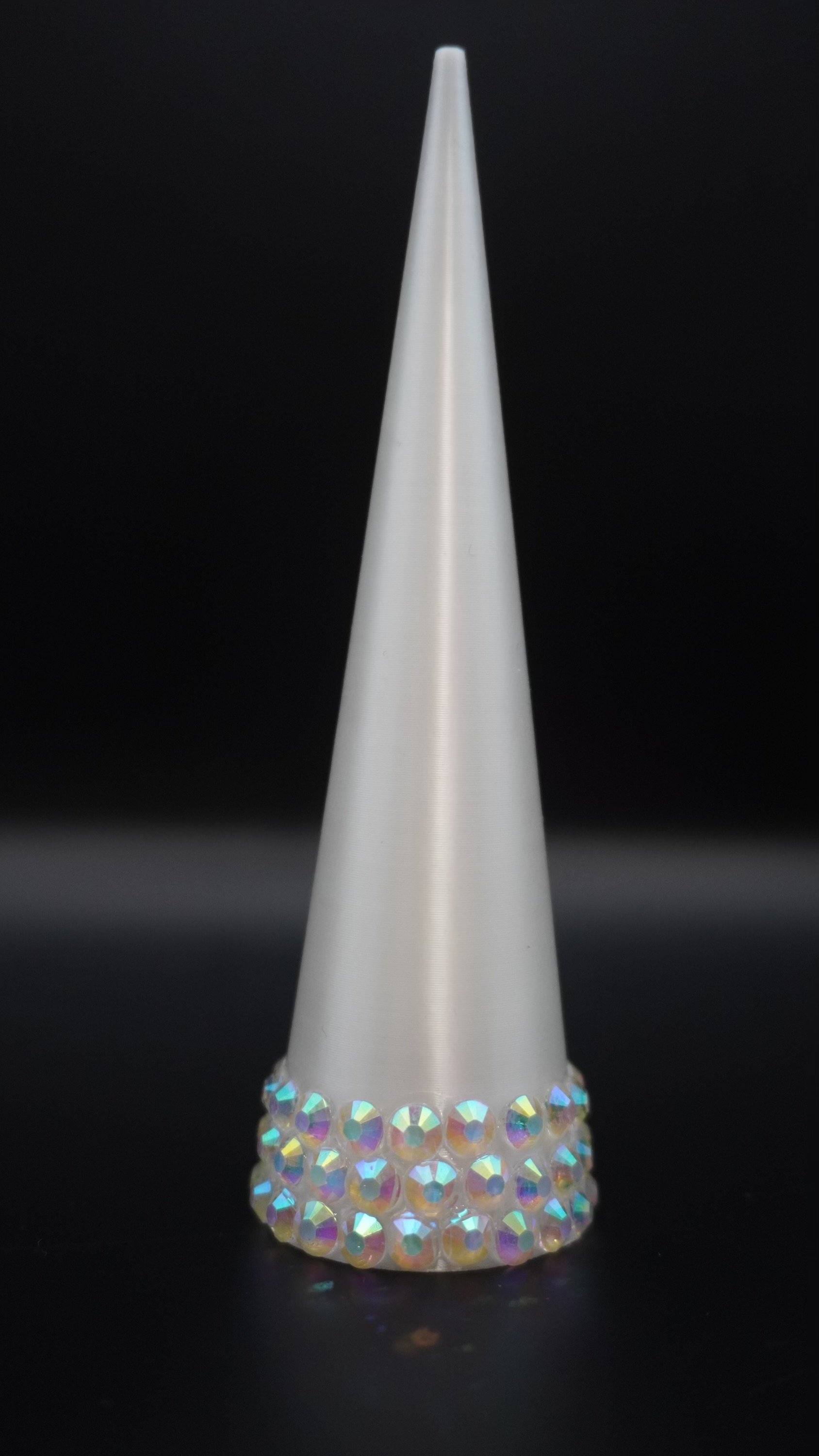 Pearl White 3d printed ring cones product image (1)