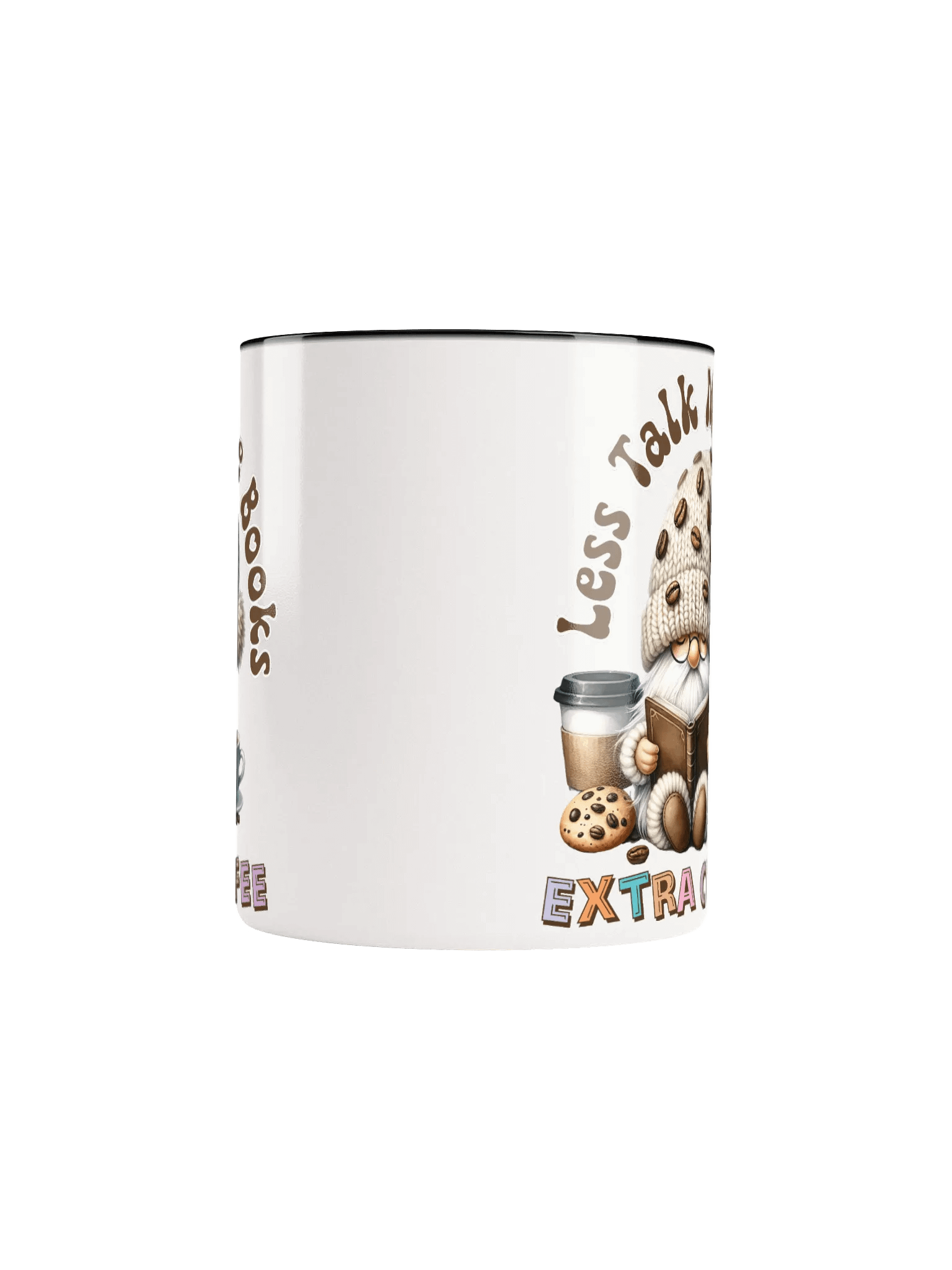 Cozy Gnome Less Talk More Books Extra Coffee Ceramic Mug product image (68)
