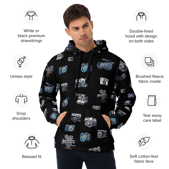 I Love Cameras - Printed Hoodie product image (2)