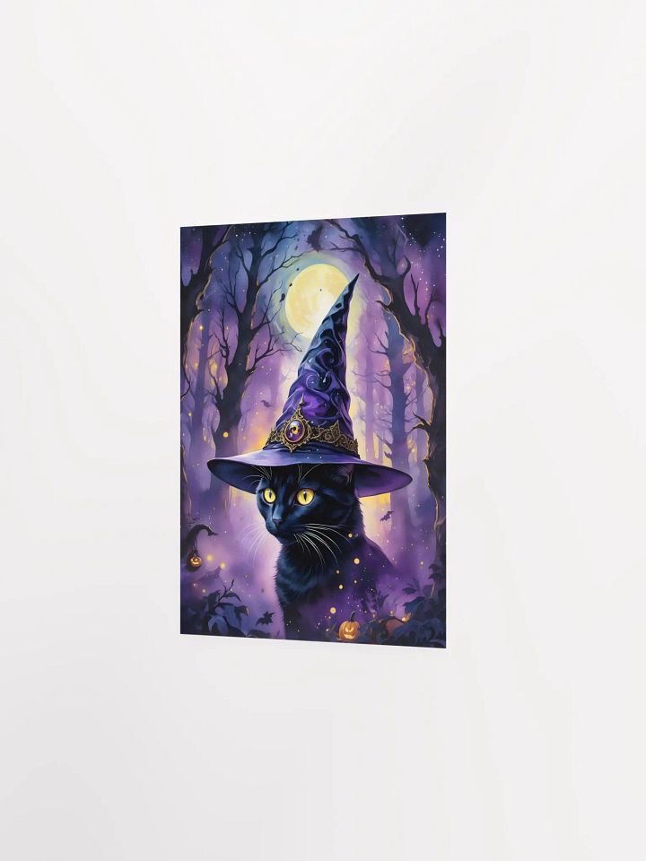 Black Cat In Wizard Hat Poster product image (6)