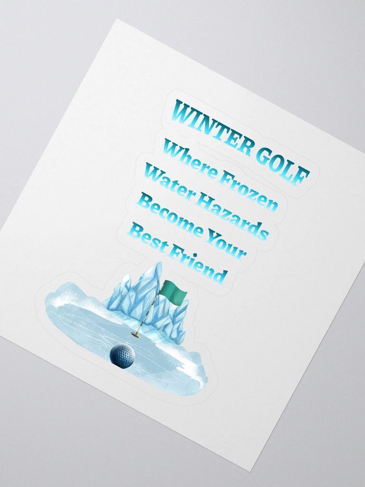 Winter Golf Funny Golfing Scene Sticker product image (2)